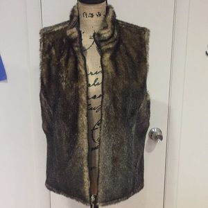 Faux fur vest